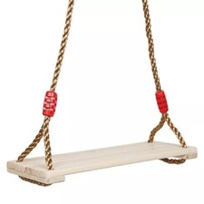 Altalena per bambini da giardino in legno gioco dondolo singola da appendere 3+