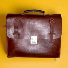 CARTELLA borsa lavoro cuoio  1940/50 Ottime Condizioni  Leather Suitcase