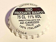 Tappo  corona da collezione VINO FRIZZANTE BIANCO AZ CAVEZZO MO crown bottle cap