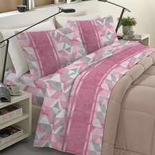 Completo Lenzuola in Flanella, Completo Letto 100% Flanella anti-pilling