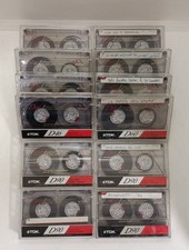 Lotto 12x TDK D 46 60 90 1990 musicassette vergini cassette tape vintage