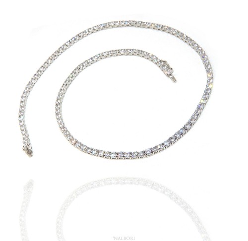 Collana tennis argento - collana,