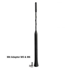 Antenna alluminio design auto nero 16 V antenna asta corta antenna tetto 23 cm universale