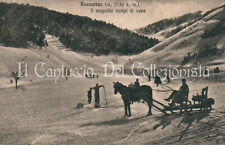 1932 ROCCARASO Magnifici campi di neve Slitta Sciatori L’Aquila Cartolina