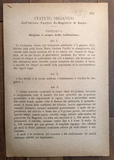 SEZZE 1888 STATUTO ORGANICO