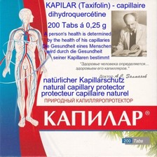 Kapilar - Taxifolin, estratto di larice‎ (diidroquercetina) 200 compresse da 0,25 g