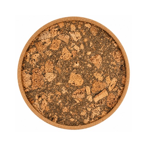 Round cork tray 36cm serving - cork,