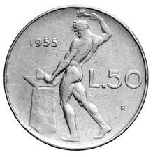 Italia Repubblica 50 lire 1955