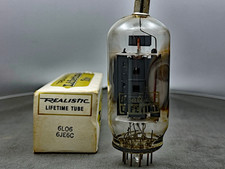 (1) Realistic Lifetime Japan 6MJ6 / 6LQ6 / 6JE6C Amplificatore di potenza a fascio Tubo Test NOS