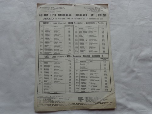 Orario 1988 autolinee - autolinee, da