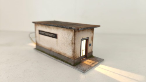 Edificio ferroviario diorama - edificio,