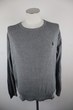RALPH LAUREN MAGLIONE VINTAGE UOMO TG L SWEATER MAN CASUAL COTONE GRIGIO
