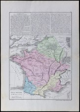 1867 - Carta Geografica Antica
