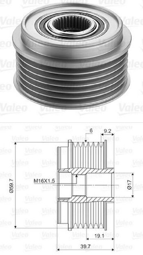 Puleggia alternatore opel - puleggia,
