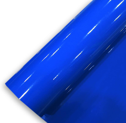 Pellicola adesiva blu lucido