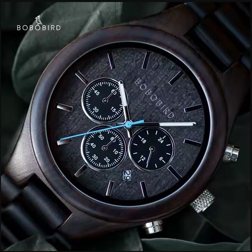 Orologio legno uomo bobo - orologio,