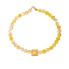 Collana Collier Multicolore Gioielli Collana Giallo Murano Oro Handmade