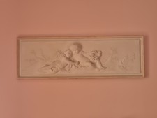 Quadro Di Agioletti, Putti  In  Gesso   126 X 42 X 3,5      NO SPEDIZIONE