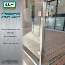 Montanti per balaustre con pinze INOX 316, Paletti Balconi ringhiere moderne