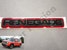 SCRITTA STEMMA LOGO compatibile con JEEP RENEGADE SINISTRO SX ORIGINALE rosso