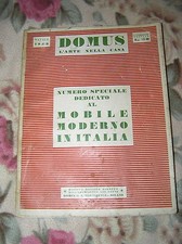 RIVISTA DOMUS 1929 CON MOBILI IN LEGNO INEDITI DI GIO PONTI 