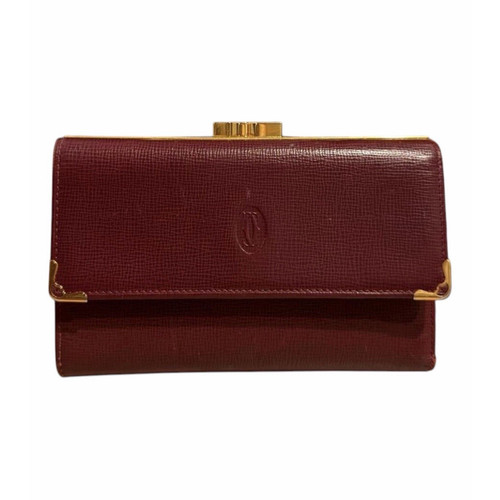 Cartier burgundy logo bifold - cartier,