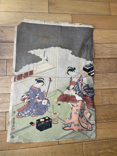 Estampe japonaise ancienne - estampe,