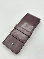 Astuccio penna Montblanc Leather bordeaux burgundy pouch 3 size pen