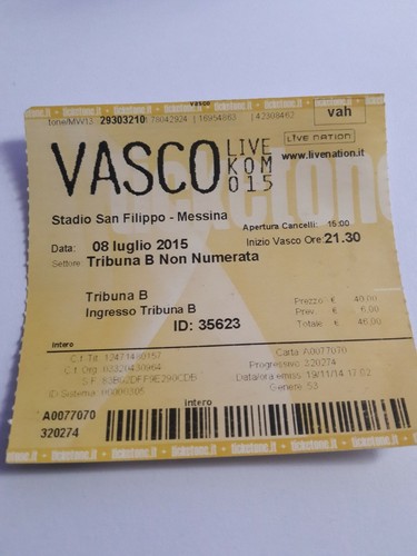 Biglietto del concerto - del,
