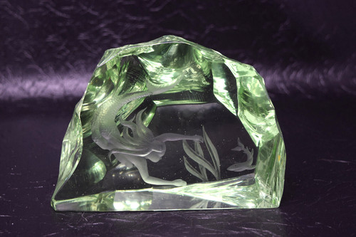 Scultura sirena cristallo
