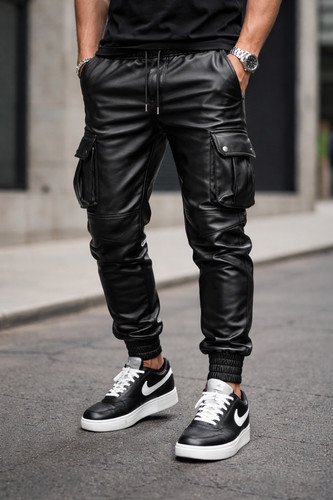Joggers uomo vera pelle - joggers,