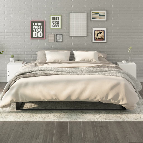 Comodino 2pz bianco legno - comodino,