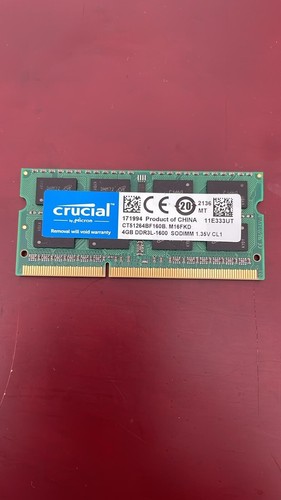 Ram crucial 4gb - 4gb, ddr3l