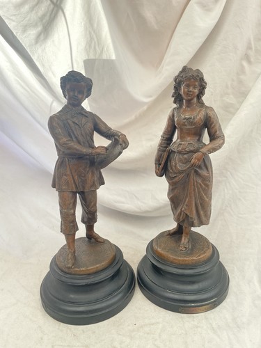 Coppia statue bronzo - in,