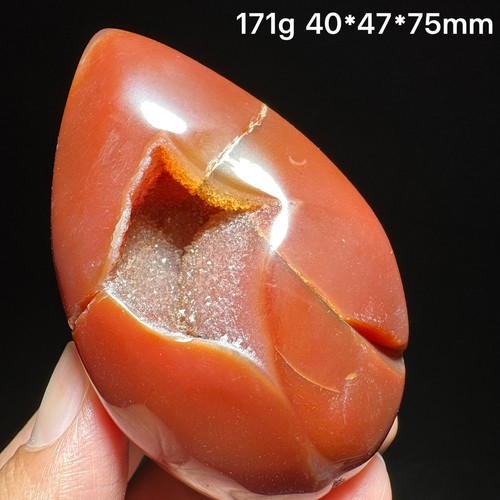 Uovo agata geode rosso - di,