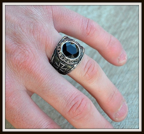 Anello sigillo croce - anello, grandi