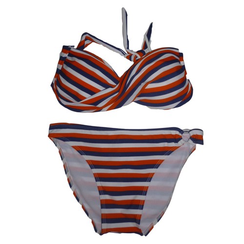 Bikini donna blu righe - bikini, a