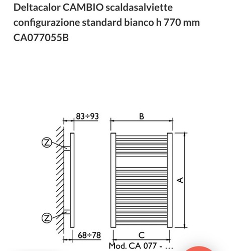 Termoarredo bagno deltacalor - termoarredo,