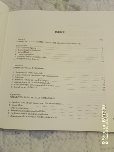Algebra lineare cm x - lineare, (23,6
