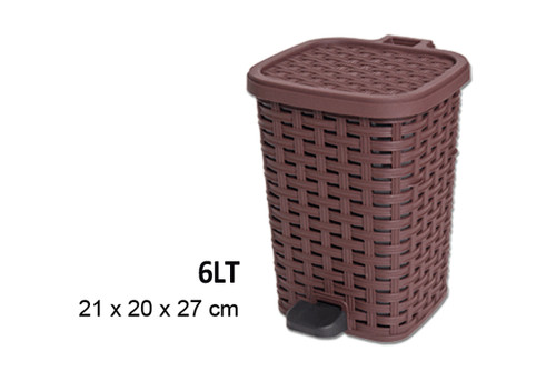 Pattumiera plastica pedale 6 - a,