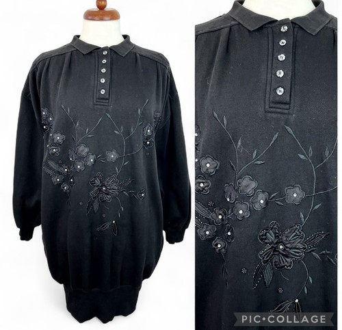 Abito maglione nero oversize
