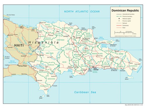 Repubblica dominicana mappa - dominicana,