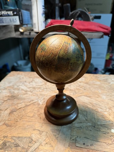 Mappamondo legno vintage - mappamondo,