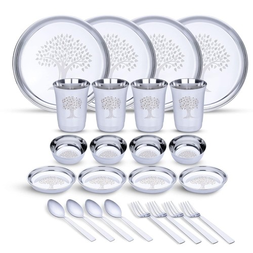 Set thali pranzo acciaio - thali,