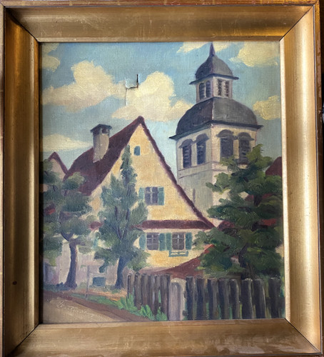 Dipinto olio tela chiesa - olio,