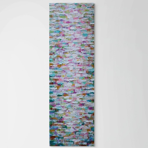 Quadro astratto costiero 8x24