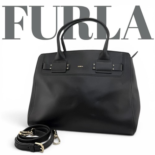 Furla black handbag - black,
