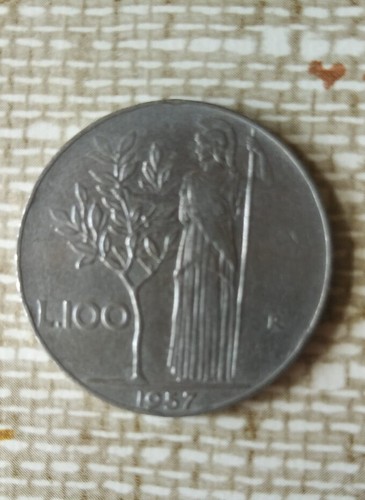 100 lire del - , 1957