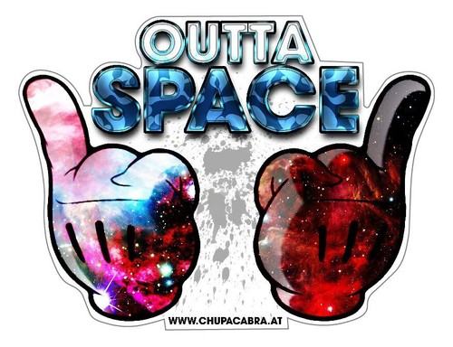 Adesivo outta space - adesivo,