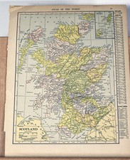 Antica Mappa 1904 Scozia